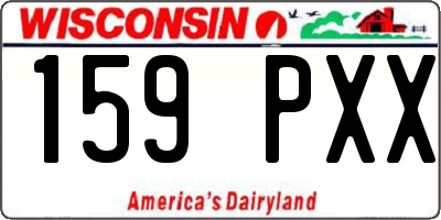 WI license plate 159PXX