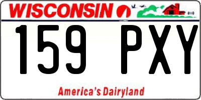WI license plate 159PXY