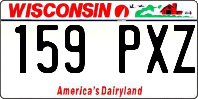 WI license plate 159PXZ
