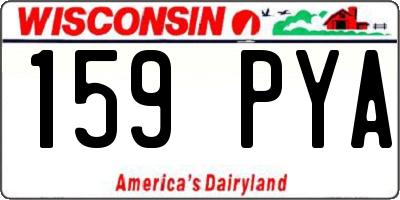 WI license plate 159PYA