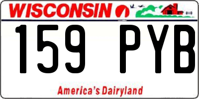 WI license plate 159PYB