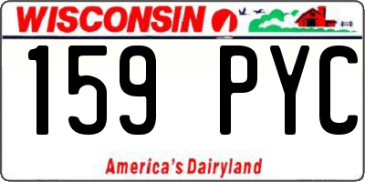 WI license plate 159PYC