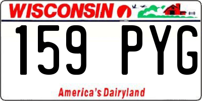 WI license plate 159PYG