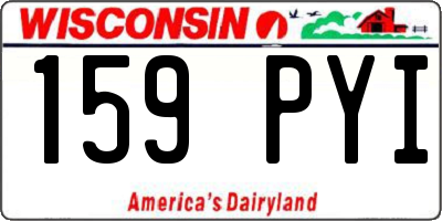 WI license plate 159PYI