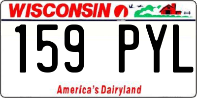 WI license plate 159PYL