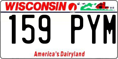 WI license plate 159PYM