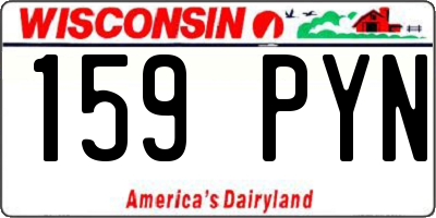 WI license plate 159PYN