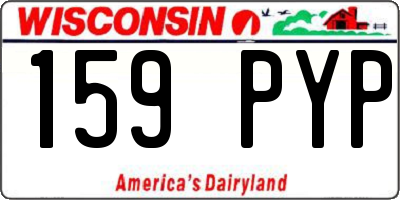 WI license plate 159PYP