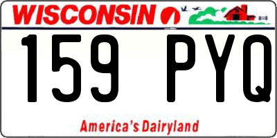 WI license plate 159PYQ