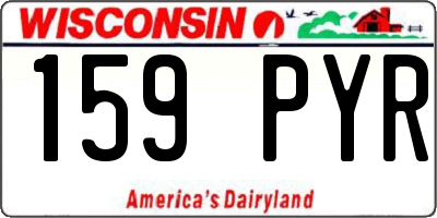 WI license plate 159PYR