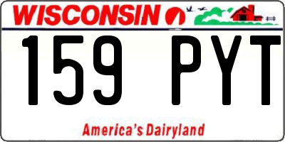 WI license plate 159PYT