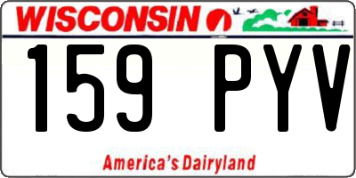 WI license plate 159PYV