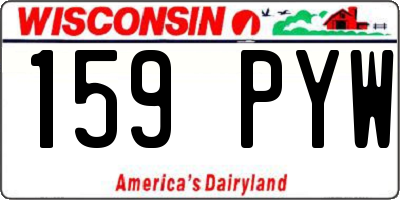 WI license plate 159PYW