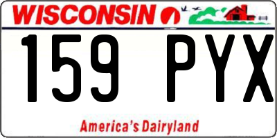 WI license plate 159PYX
