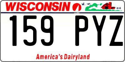 WI license plate 159PYZ