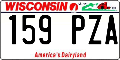 WI license plate 159PZA