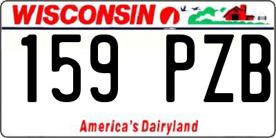 WI license plate 159PZB
