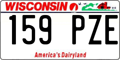 WI license plate 159PZE