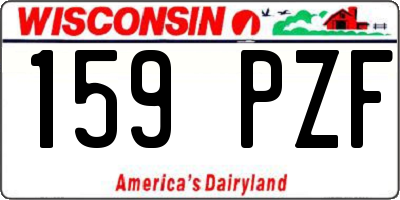 WI license plate 159PZF