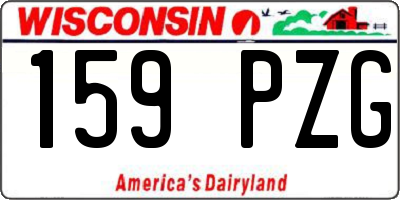 WI license plate 159PZG