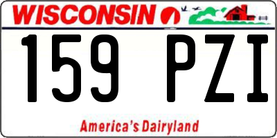 WI license plate 159PZI