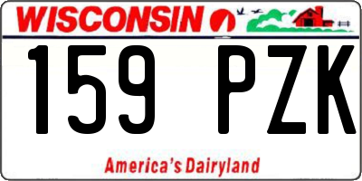 WI license plate 159PZK
