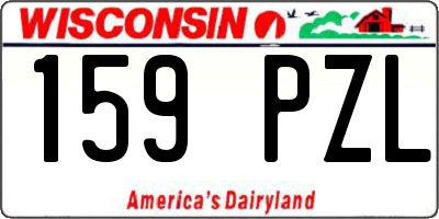 WI license plate 159PZL