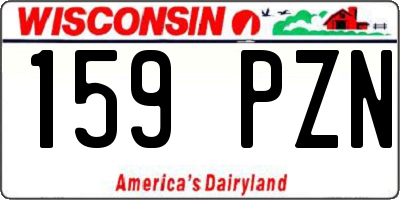 WI license plate 159PZN