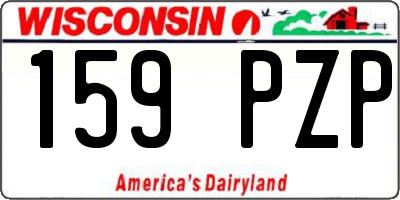 WI license plate 159PZP