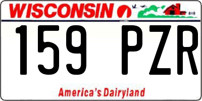 WI license plate 159PZR