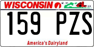 WI license plate 159PZS