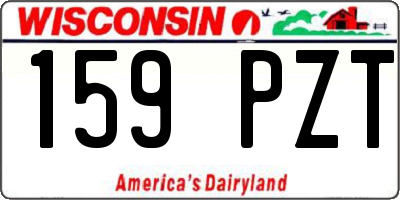 WI license plate 159PZT