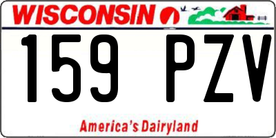 WI license plate 159PZV