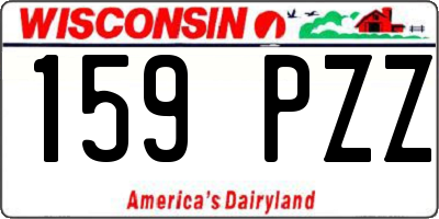 WI license plate 159PZZ