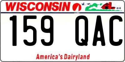 WI license plate 159QAC