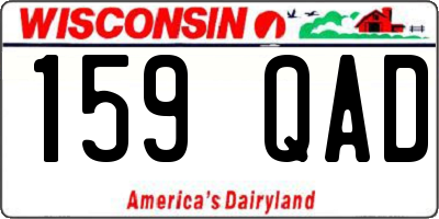 WI license plate 159QAD