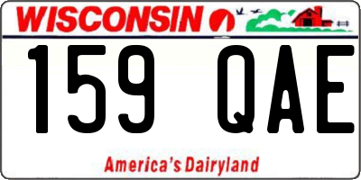 WI license plate 159QAE