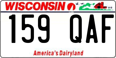 WI license plate 159QAF