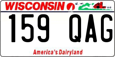 WI license plate 159QAG