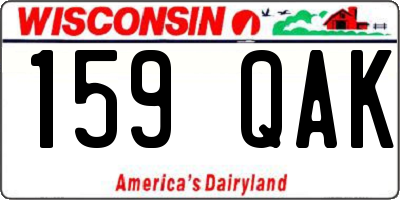 WI license plate 159QAK