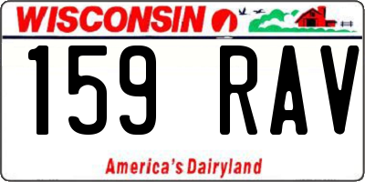 WI license plate 159RAV