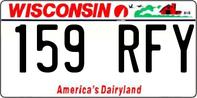 WI license plate 159RFY