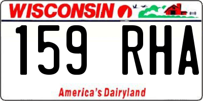 WI license plate 159RHA
