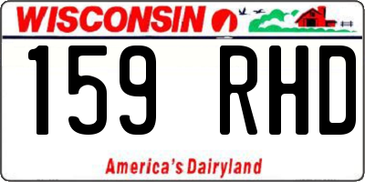 WI license plate 159RHD