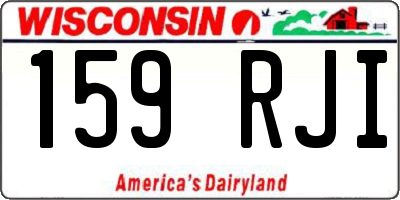 WI license plate 159RJI