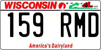 WI license plate 159RMD