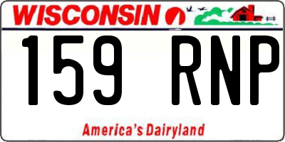 WI license plate 159RNP