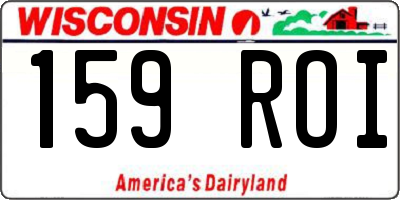 WI license plate 159ROI