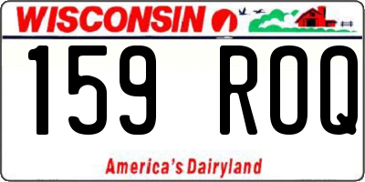 WI license plate 159ROQ