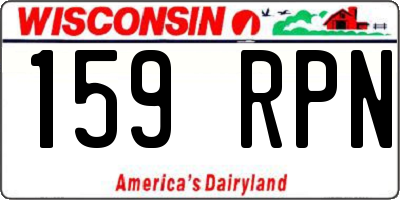 WI license plate 159RPN